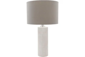 Table Lamp-White Natural Finish Marble Body