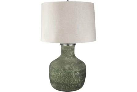 28 Inch Speckled Green Glass Jug Table Lamp - Main