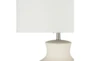 Table Lamp-Cream Glazed Ceramic - Detail