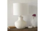 Table Lamp-Cream Glazed Ceramic - Room