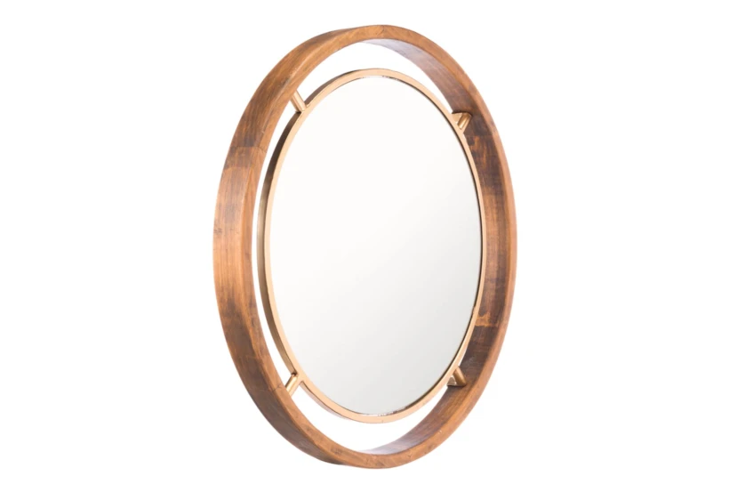 Gold Round Luxe Wall Mirror - 360