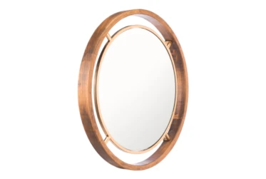 Gold Round Luxe Wall Mirror