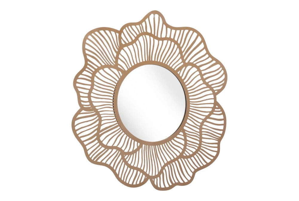 Lined Flower Wall Mirror 