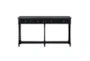 Black Two Drawer 59" Console Table - Front
