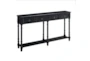 Black Two Drawer 59" Console Table - Signature