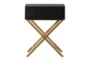 Black And Brass End Table - Back
