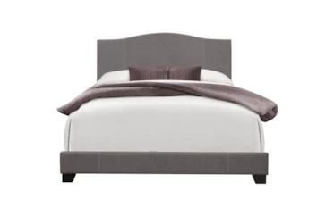 Full Cement Stitched Camelback Upholstered Bed