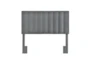 Full/Queen Charcoal Velvet Vertical Channel Upholstered Headboard - Signature