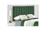 Full/Queen Emerald Velvet Vertical Channel Upholstered Headboard - Room