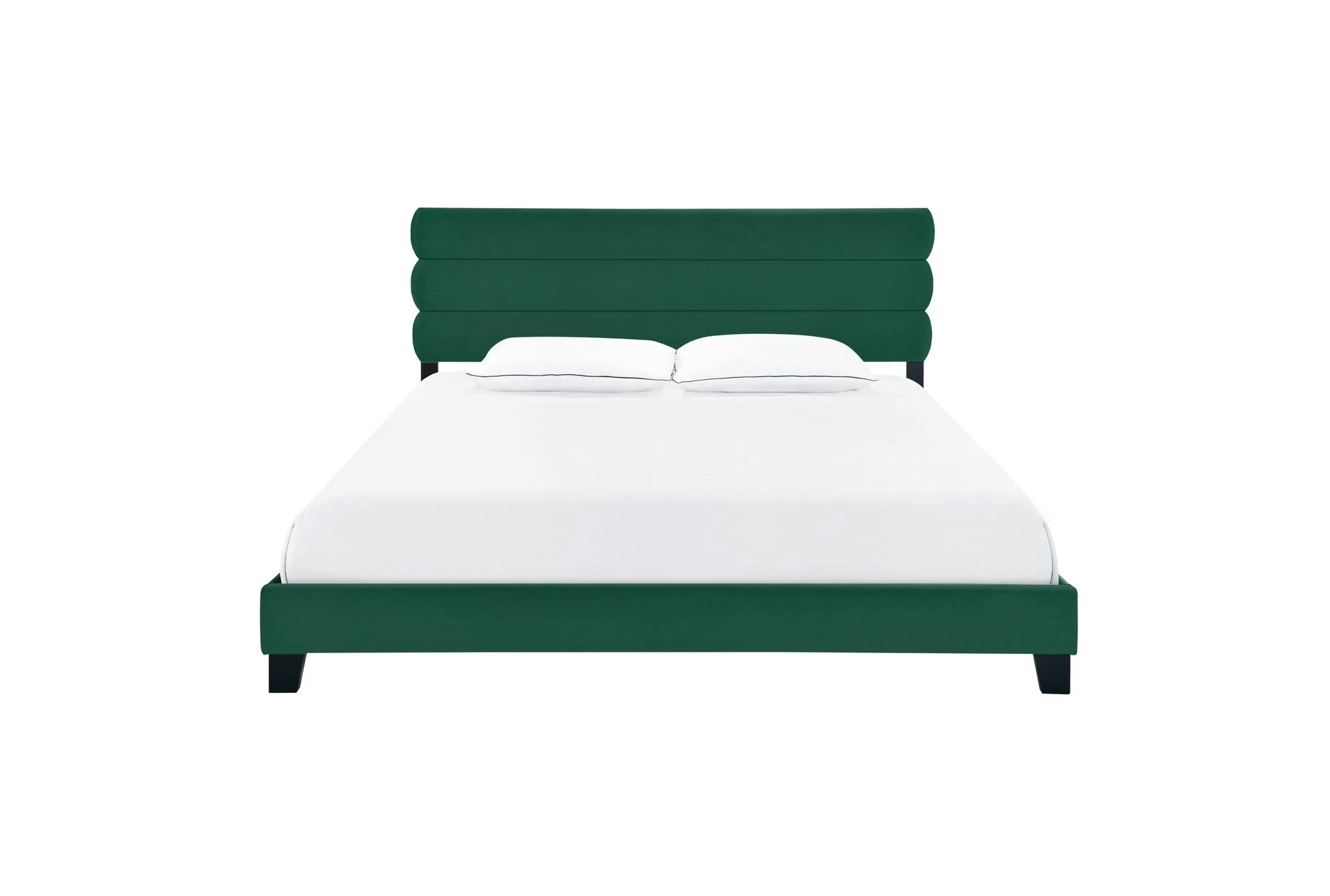 Eastern King Emerald Velvet Horizontal, Green Twin Bed