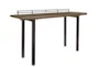Rustic Wood + Metal 72" Writing Desk With USB + Power Outlet - Signature