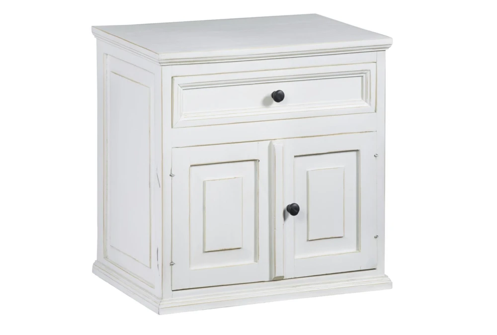 24" White Cabinet With 1 Drawer + Doors
