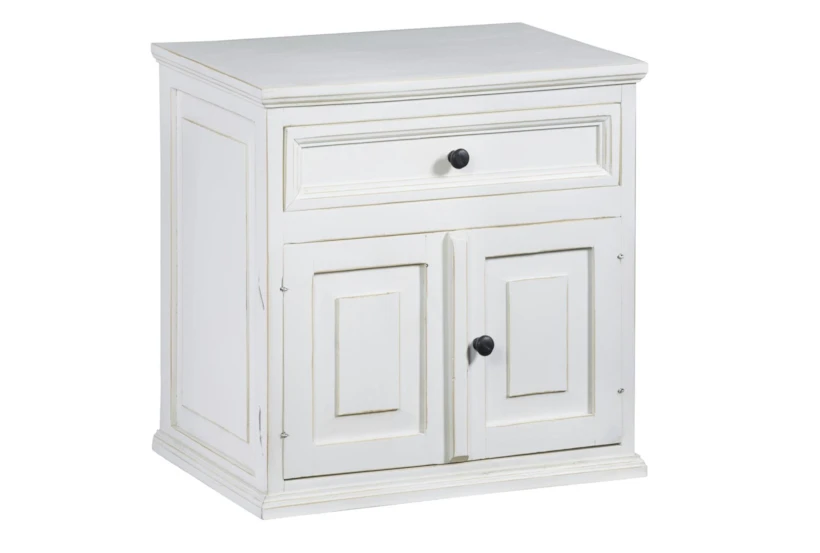 24" White Cabinet With 1 Drawer + Doors - 360