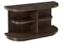 52" Chocolate Curved Multi Shelf Console Table - Signature