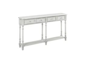 White Two Drawer 59" Console Table