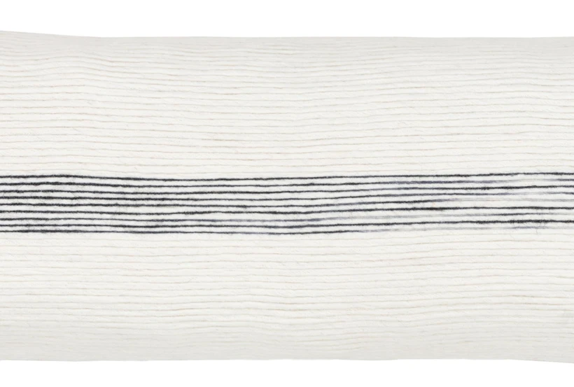 Accent Pillow-Ivory With Black Stripe 12X30 - 360