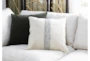 Accent Pillow-Ivory With Black Stripe 20X20 - Room