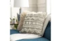 Accent Pillow-Cream Textured Stripes 18X18 - Room