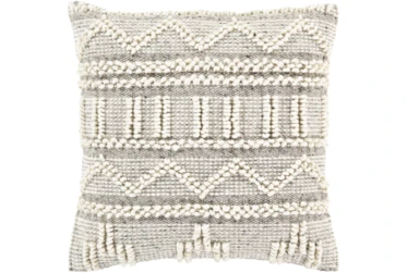 Accent Pillow-Cream Textured Stripes 22X22