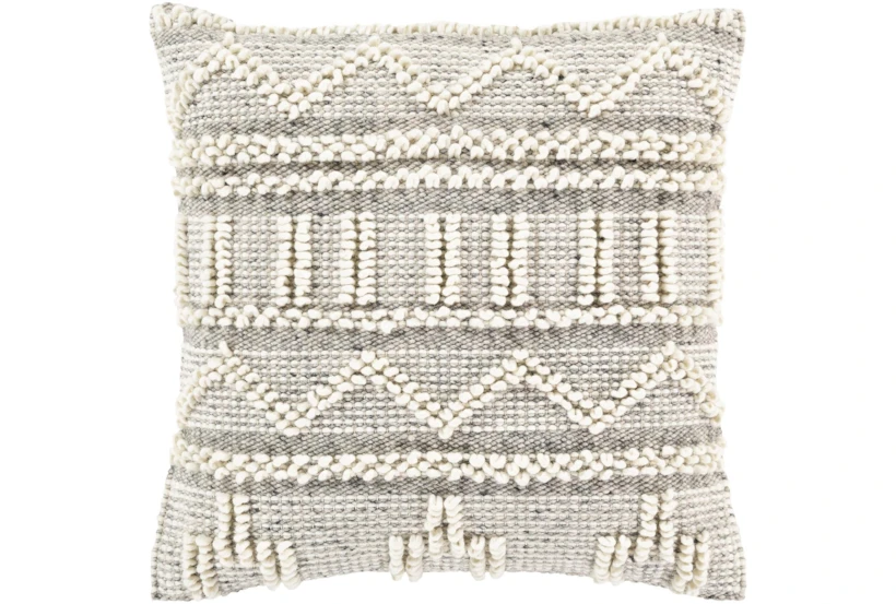 Accent Pillow-Cream Textured Stripes 22X22 - 360