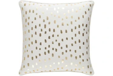 Accent Pillow-Cream And Gold Foil Prints 18X18