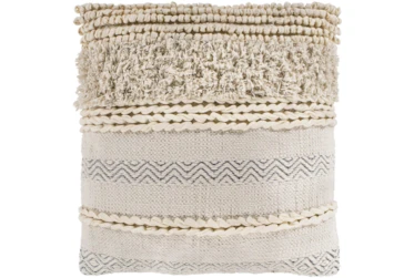 Accent Pillow-Beige Textured Stripes 20X20