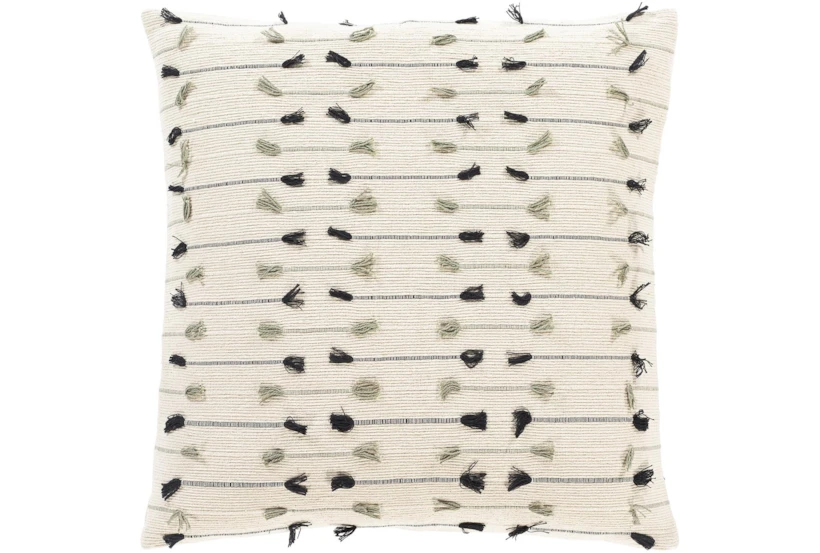 Accent Pillow-Cream With Tassels 20X20 - 360