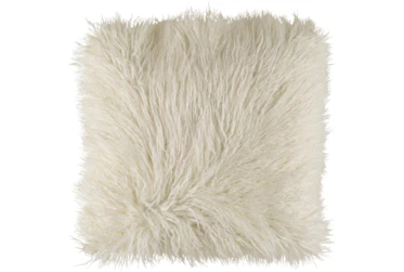 Accent Pillow-White Faux Fur 20X20