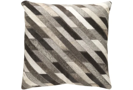 Accent Pillow-Brown And Grey Hair On Hide-18X18 - Main