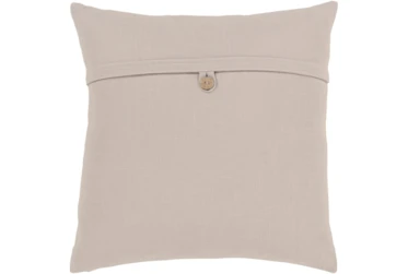 Accent Pillow-Taupe With Button 20X20