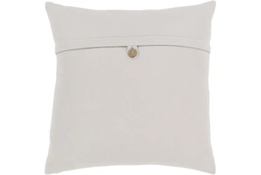 Accent Pillow-Ivory With Button 20X20
