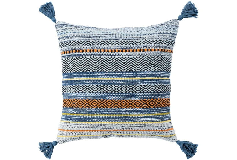 Accent Pillow-Mutlicolor Stripe Tassel 20X20 - 360