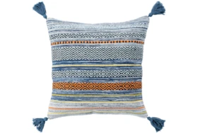 Accent Pillow-Mutlicolor Stripe Tassel 22X22