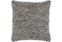 Accent Pillow-Black And White With Braided Rope Detail 20X20 - Signature