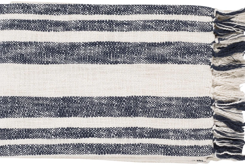 Accent Throw-Charcoal White Stripe - 360