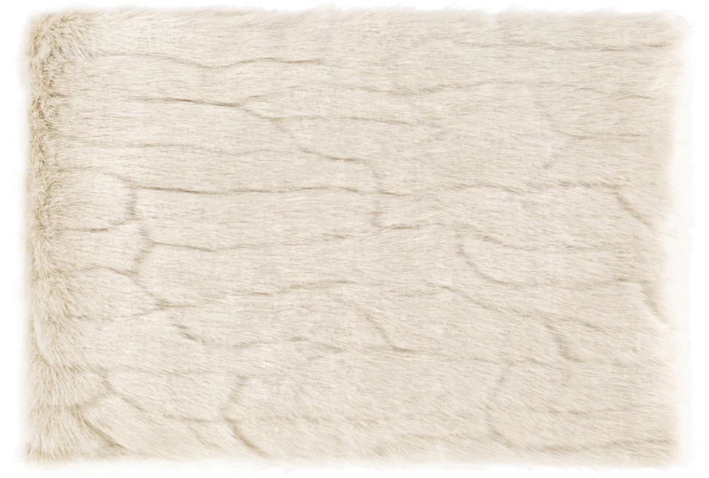 Accent Throw-Ivory Faux Fur