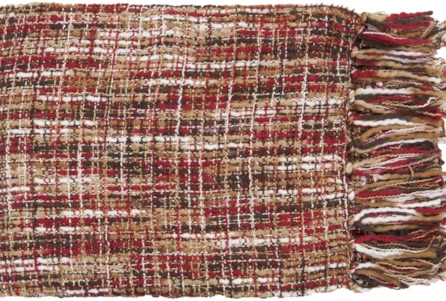 Accent Throw-Multicolor Red Fringe - Main