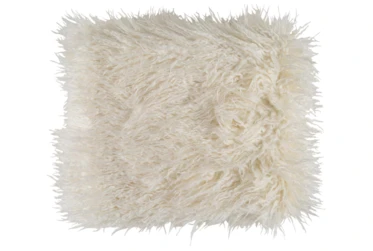 Accent Throw-Cream Faux Fur