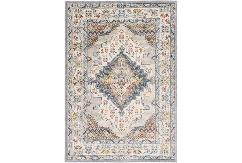 5'3" Round Rug-Traditional Multicolor