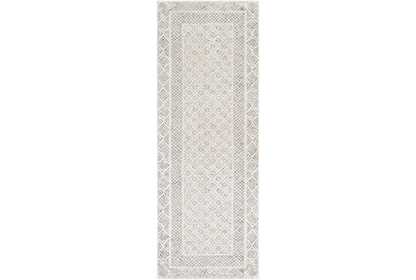 2'6"x7'3" Rug-Global Low/High Grey And Beige - 360