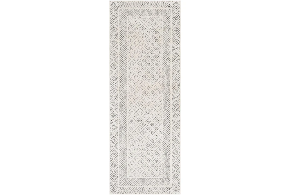 2'6"x7'3" Rug-Global Low/High Grey And Beige