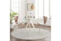 5'3" Round Rug-Global Low/High Grey And Beige - Room