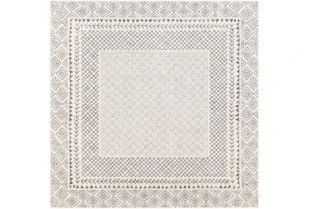 5'3"x5'3" Square Rug-Global Low/High Grey And Beige
