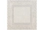 5'3"x5'3" Square Rug-Global Low/High Grey And Beige - Signature