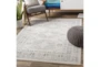 5'3" Round Rug-Global Muted Grey And Khaki - Room