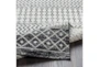 6'6"x9' Rug-Global Black And Grey Stripe - Detail