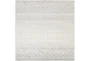 7'8"x7'8" Square Rug-Global Grey And White Stripe - Signature