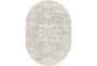 6'6"x9' Oval Rug-Traditional Soft Greys - Signature