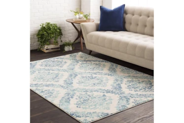 2'x3' Rug-Cottage Blue And Ivory