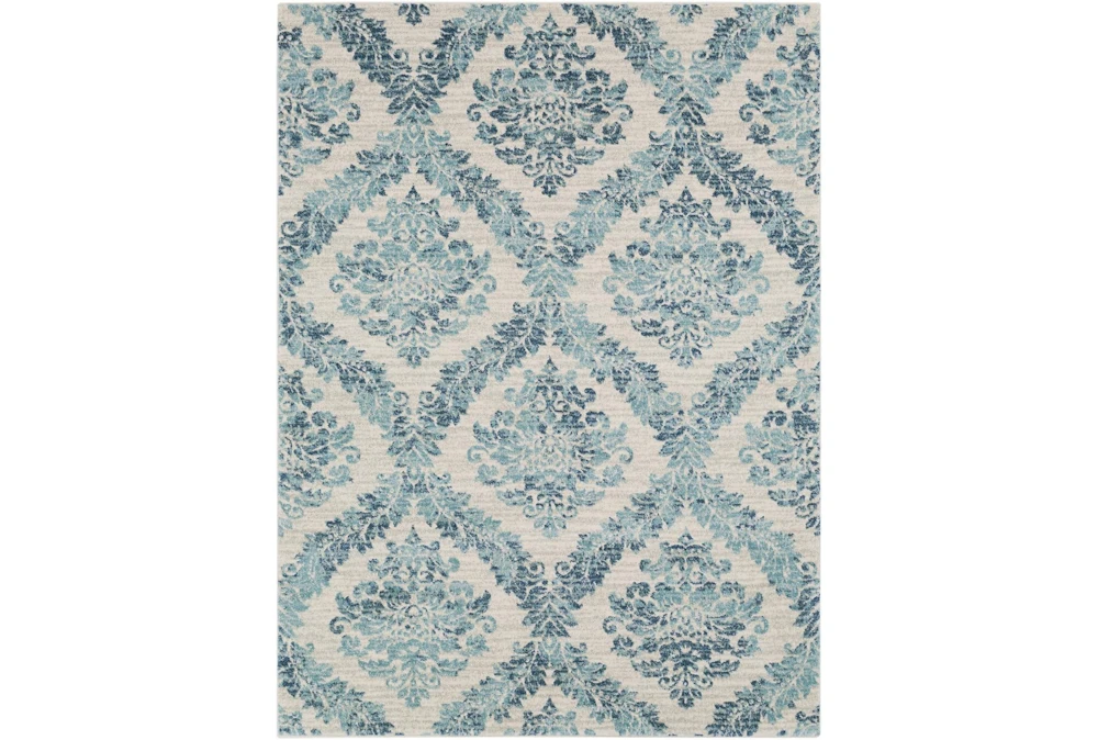 3'9"x5'6" Rug-Cottage Blue And Ivory